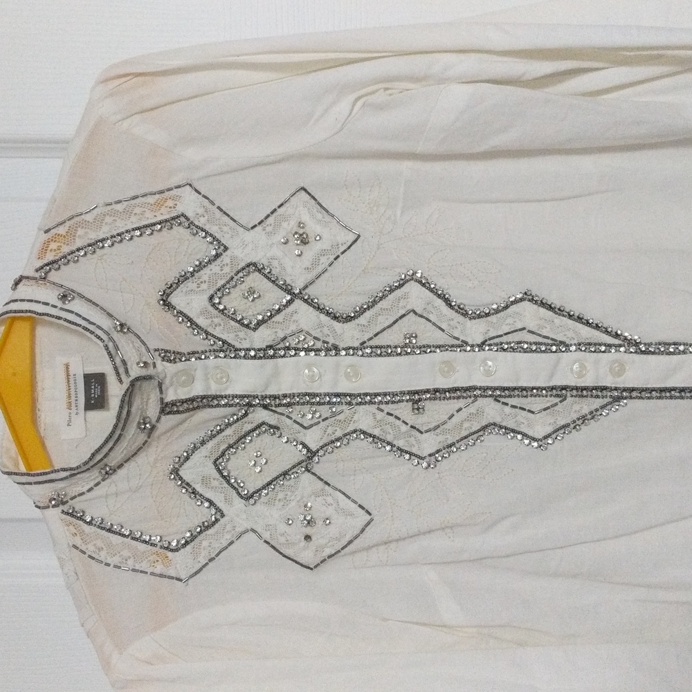 65 NWT Anthropologie Pilcro&the letterpress Nayeli Rhinestone Embellished  XS - Picture 3 of 13